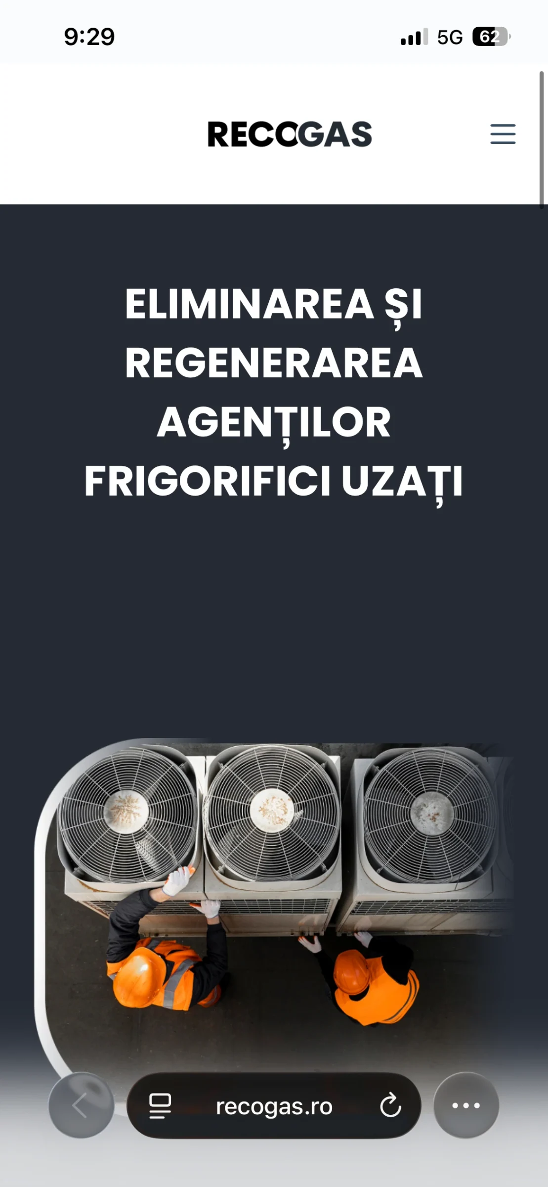 Naprogramovanie responzívnej webovej stránky recogas.ro